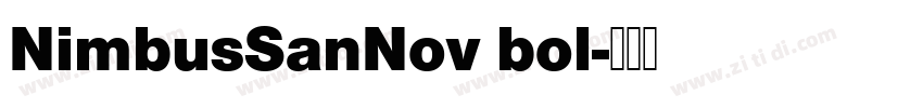 NimbusSanNov bol字体转换